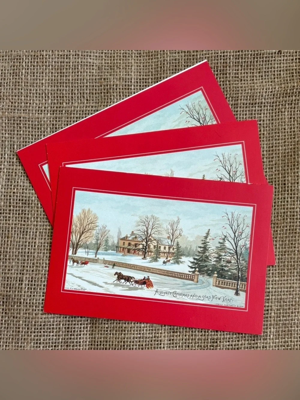 Vintage Hallmark Historical Collection Christmas Cards James Campbell And Son